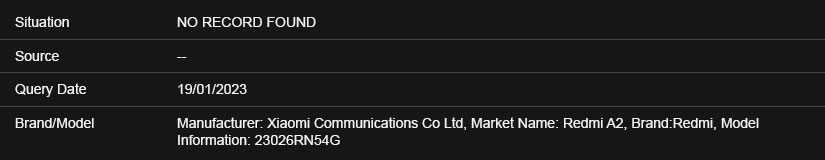 В базе данных IMEI замечен смартфон Redmi A2 - новый "бюджетник" Xiaomi